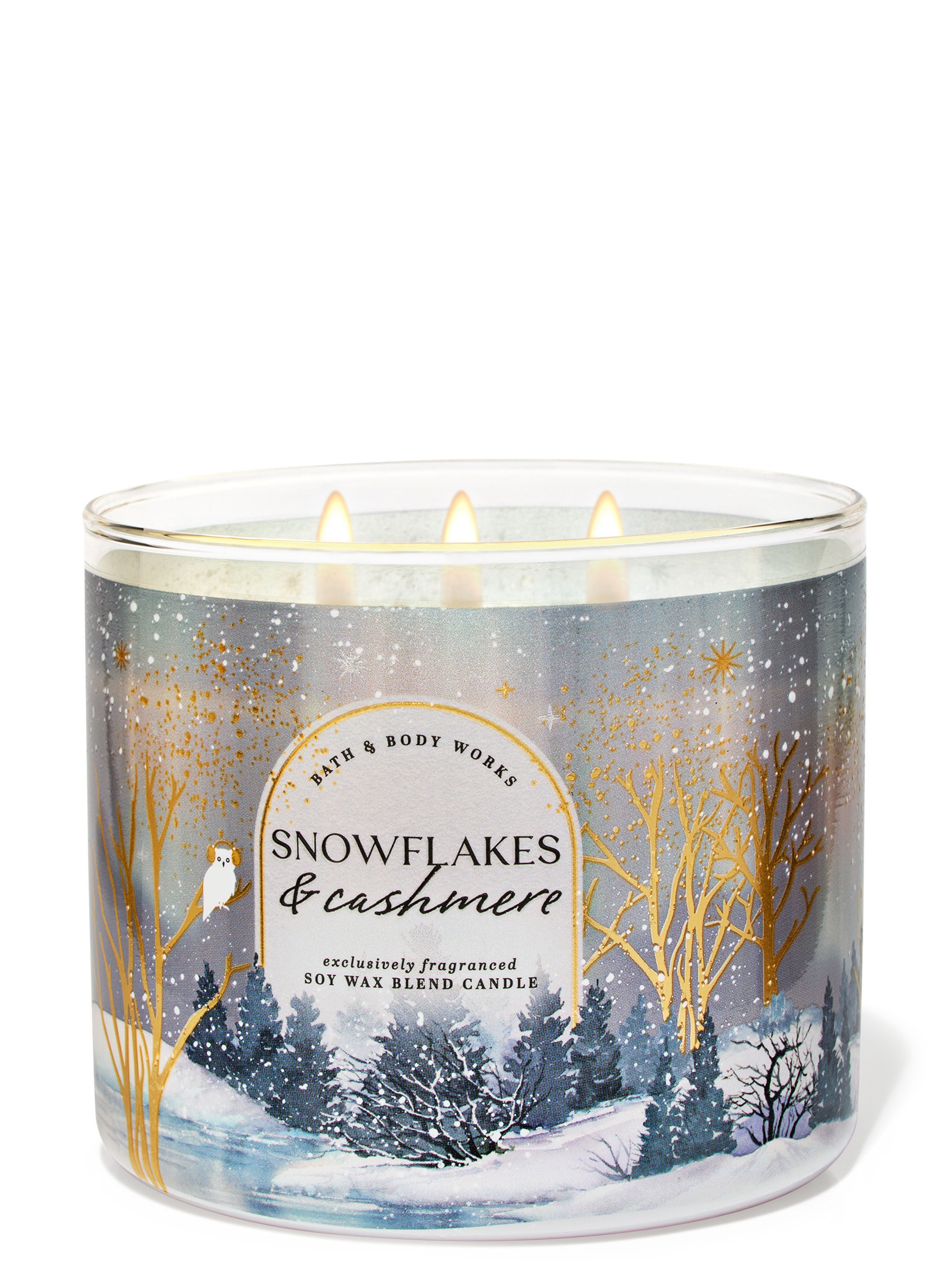 Bath & Body Works 3-Wick Candle - Snowflakes & Cashmere