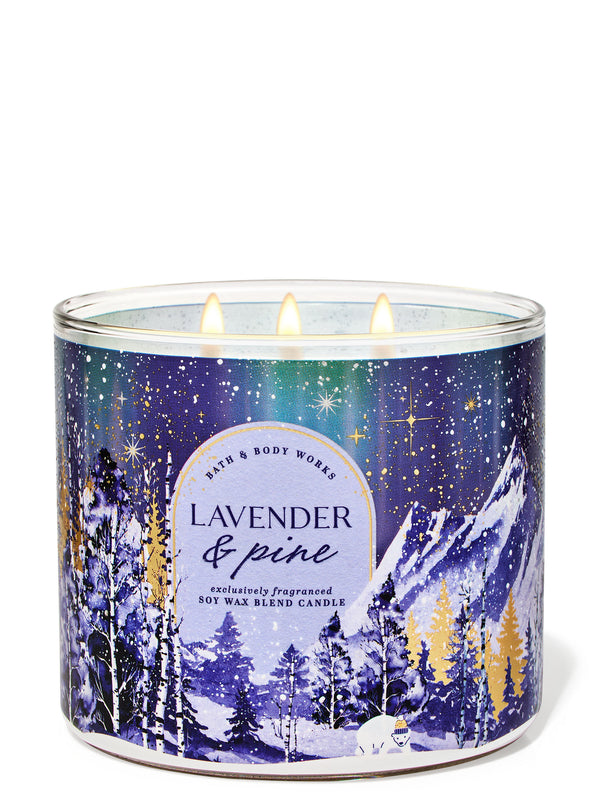 Bath & Body Works 3-Wick Candle - Lavender & Pine