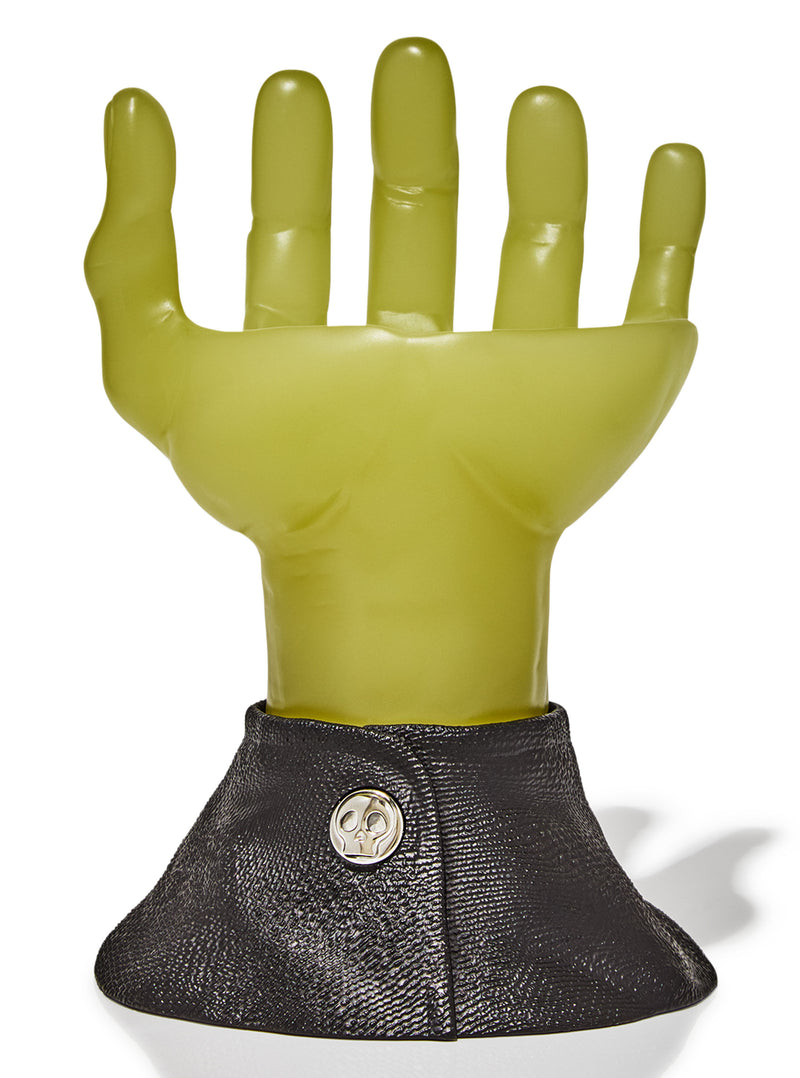 Bath & Body Works Glow-In-The-Dark Franken Hand Pedestal Candle Holder