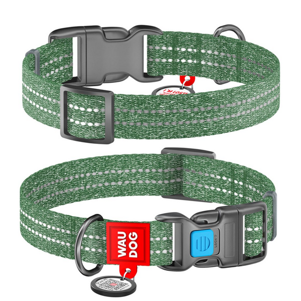 WAUDOG Eco-Friendly Re-Cotton Dog Collar - Size Small