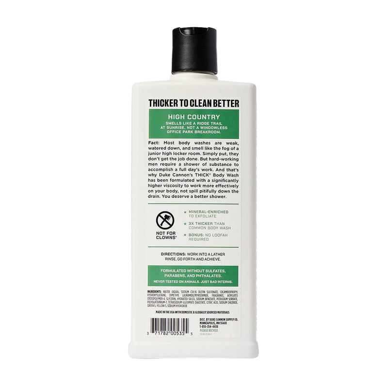 Duke Cannon Supply Co. Thick Body Wash - High Country