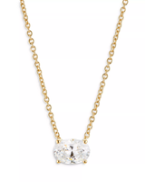 Nadri Modern Love Large Oval Cubic Zirconia Pendant Necklace