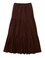 American Eagle Womens AE Mid-Rise Tiered Maxi Skirt