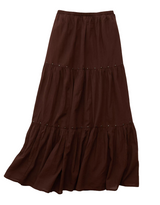 American Eagle Womens AE Mid-Rise Tiered Maxi Skirt