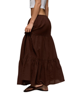 American Eagle Womens AE Mid-Rise Tiered Maxi Skirt