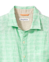 Tommy Bahama Mens Ventana Linen Dobby Plaid Long Sleeve Button Down Shirt