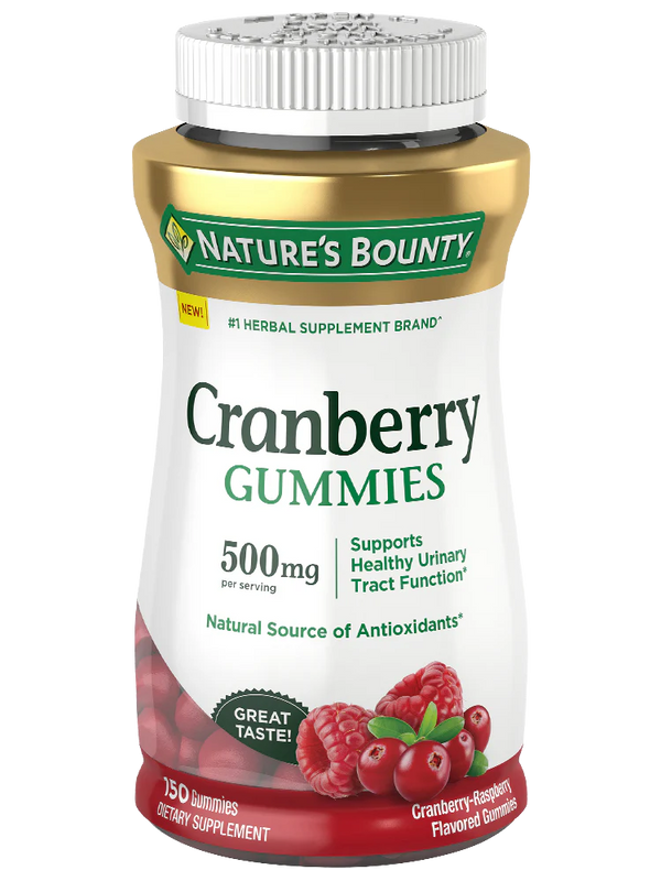 Nature's Bounty Cranberry Gummies - 500mg - 150 Count