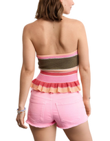 American Eagle Womens AE Cropped Peplum Sweater Tube Top