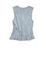 American Eagle Womens AE Ruffle Hem V-Neck Sweater Tank Top