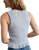 American Eagle Womens AE Ruffle Hem V-Neck Sweater Tank Top