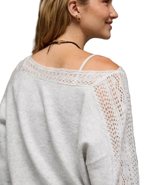 American Eagle Womens Whoa So Soft Lace Sweater