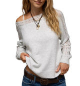 American Eagle Womens Whoa So Soft Lace Sweater