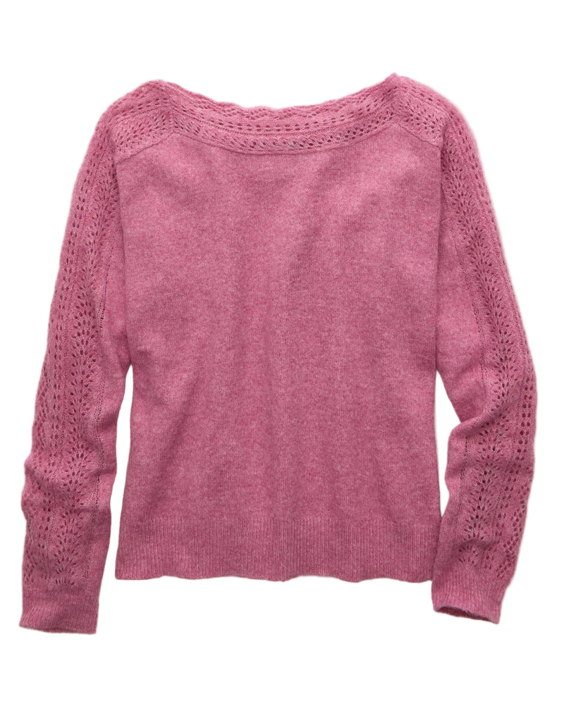 American Eagle Women's Whoa So Soft Lace Sweater