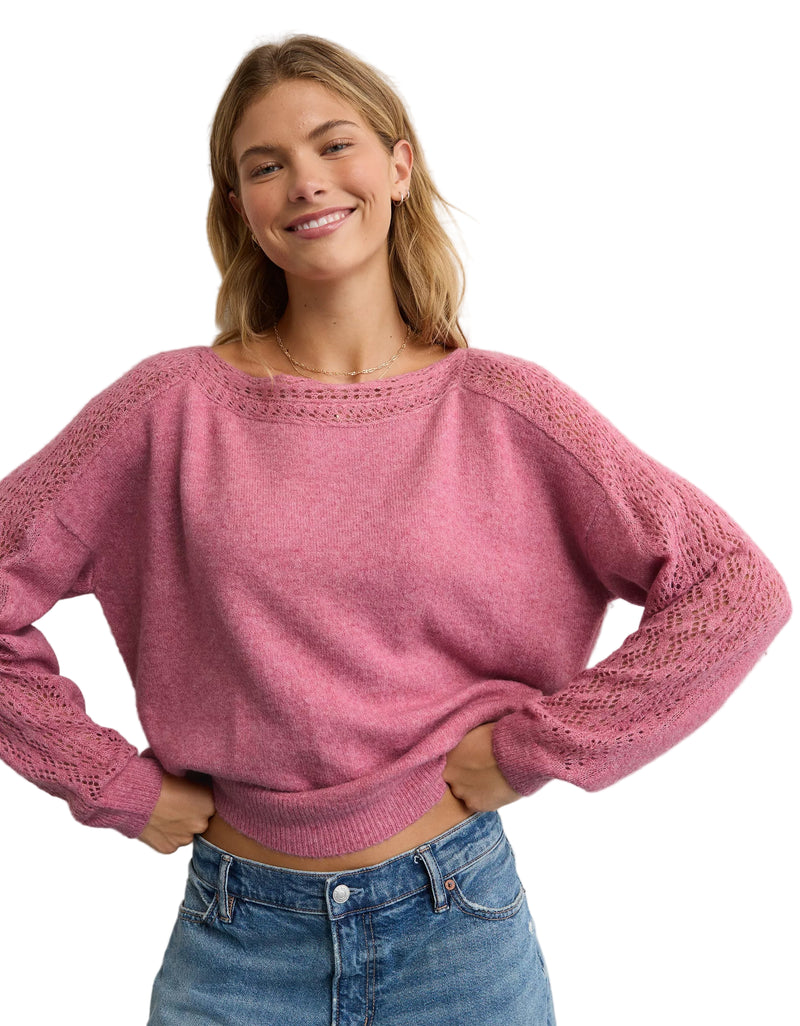 American Eagle Women's Whoa So Soft Lace Sweater