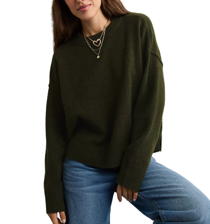 American Eagle Womens AE Whoa So Soft Classic Crew Neck Sweater