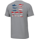 Huk Mens KC Flag Fish Short Sleeve T-Shirt