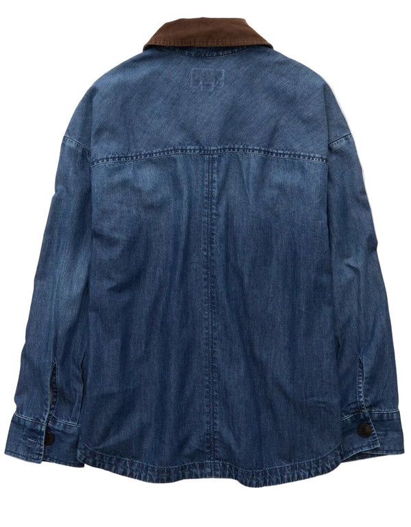 American Eagle Womens AE Lightweight Denim Shacket Jacket