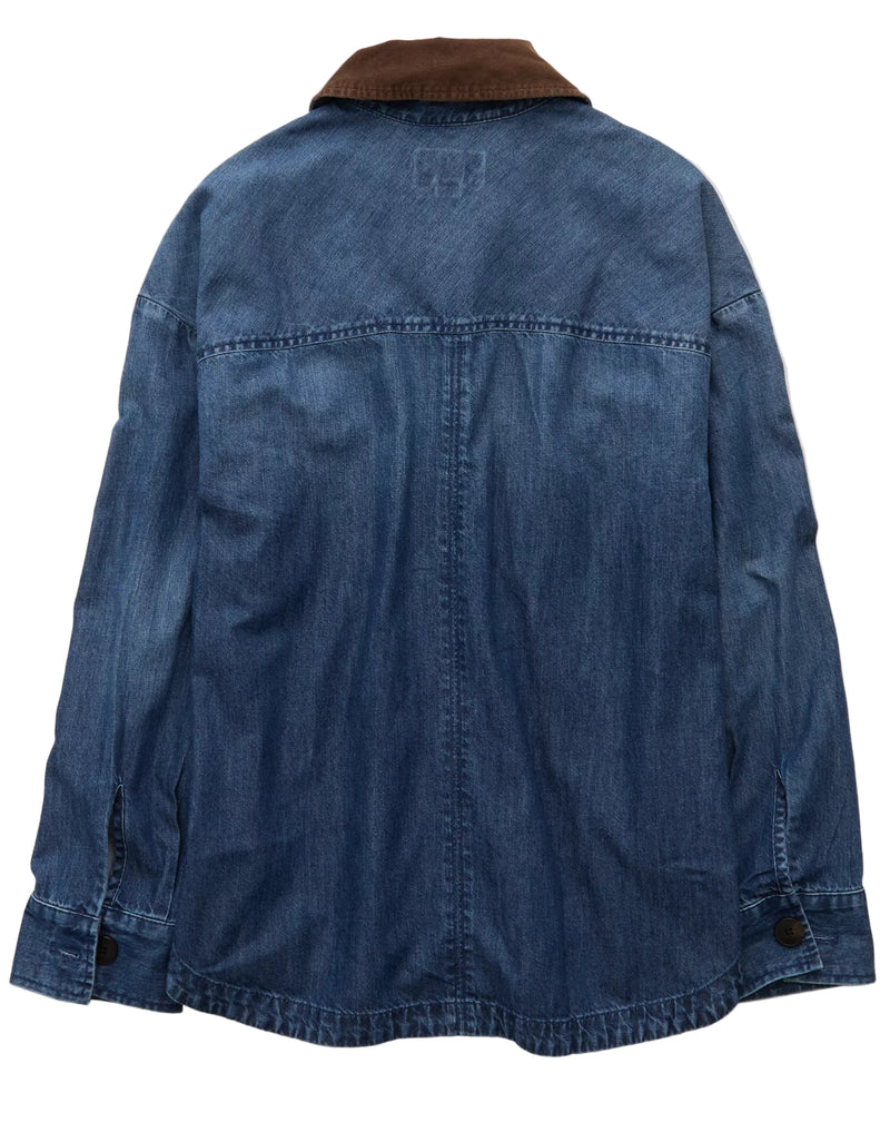 American Eagle Womens AE Lightweight Denim Shacket Jacket