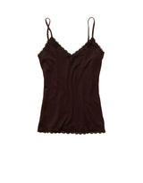American Eagle Womens AE Lace Trim Cozy Cami Tank Top