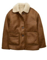 American Eagle Womens AE Reversible Shearling Jacket