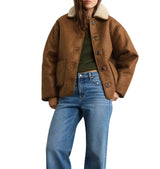 American Eagle Womens AE Reversible Shearling Jacket