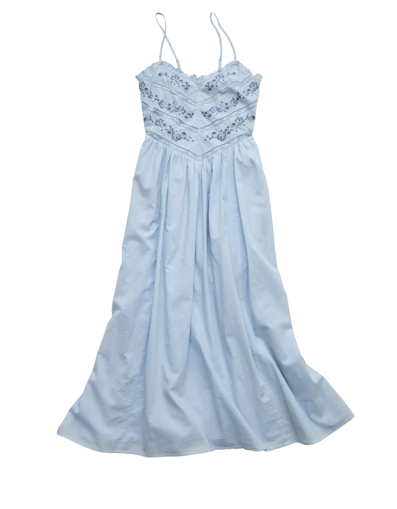 American Eagle Womens AE Bella Lace Inset Midi Dress – ShopCGX