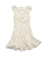 American Eagle Womens AE Tie-Front Lace Inset Mini Dress