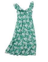 American Eagle Womens AE Flutter Sleeve Tie-Front Midi Dress