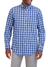 Chaps Mens Poplin Woven Plaid Long Sleeve Shirt