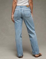 American Eagle Womens AE Low-Rise Classic Straight Jeans