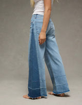 American Eagle Womens AE Dreamy Drape Stretch Low-Rise Ultra Wide-Leg Jeans