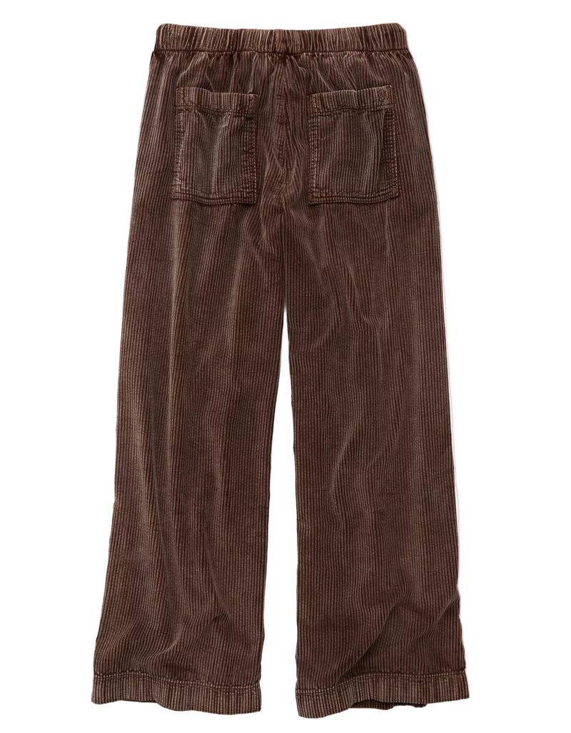 American Eagle Womens AE Stretch Corduroy Low-Rise Baggy Wide-Leg Pants