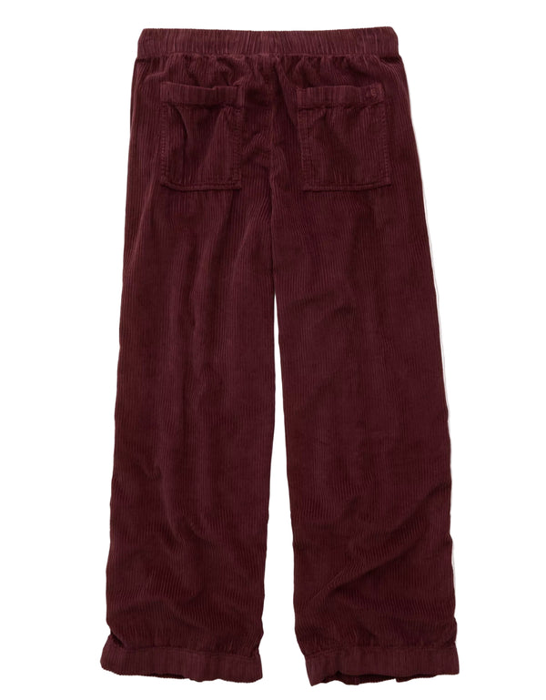 American Eagle Womens AE Stretch Corduroy Low-Rise Baggy Wide-Leg Pants