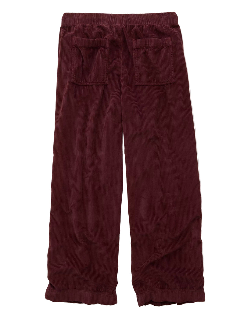 American Eagle Womens AE Stretch Corduroy Low-Rise Baggy Wide-Leg Pants
