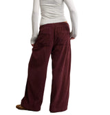 American Eagle Womens AE Stretch Corduroy Low-Rise Baggy Wide-Leg Pants