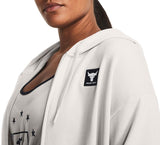 Under Armour Womens Project Rock Terry Fleece Zip-Up Hoodie