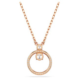 Swarovski Constella Pendant Necklace - Round Cut, White, Rose Gold-Tone Plated