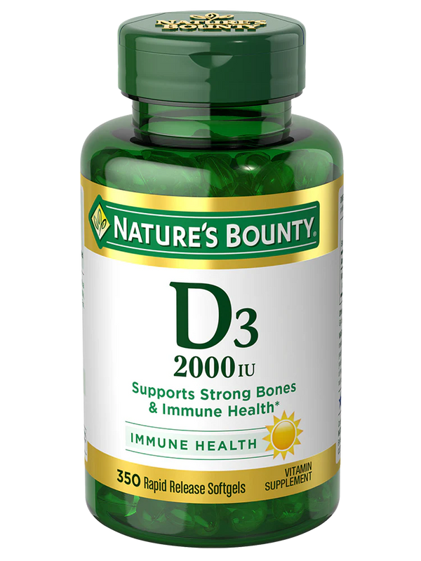 Nature's Bounty Vitamin D3 Softgels - 20000 IU - 350 Count