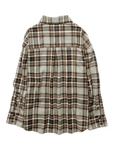 American Eagle Womens AE Oversized Long-Sleeve Plaid Shirt