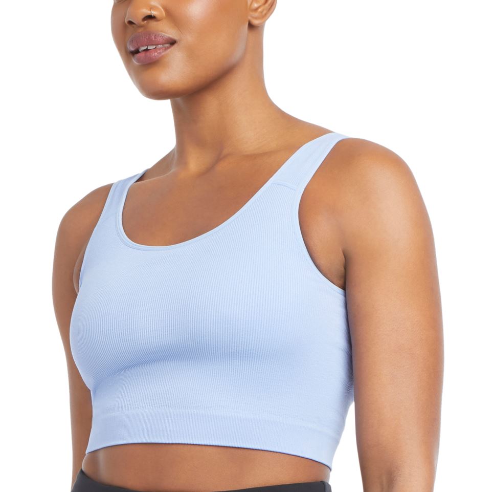 Jockey Womens Seamfree Rib Long Line Sports Bra - 2 Pk