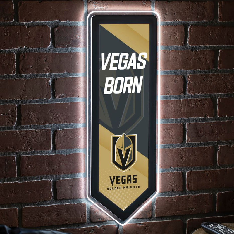 Evergreen Las Vegas Golden Knights Pennant 9" x 23" LED Lighted Sign