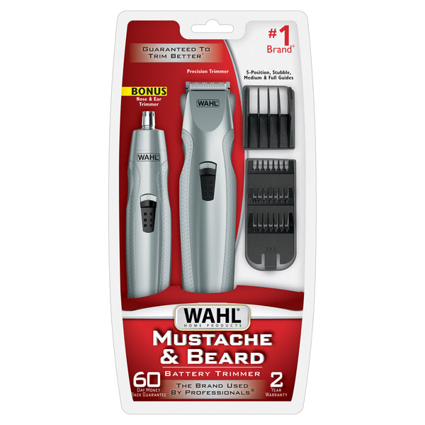 Wahl Mustache & Beard Cordless Battery Trimmer Combo Kit
