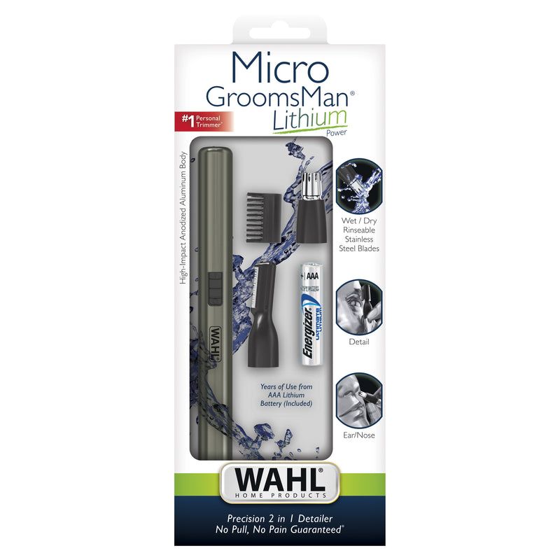 Wahl Lithium Ion Groomsman 2-in-1 Cordless Battery  Eyebrow and Nose Trimmer