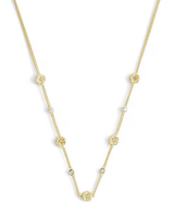 COACH Signature Tea Rose Strand Short Pendant Necklace
