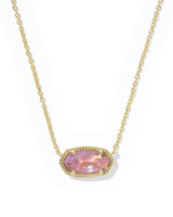 Kendra Scott Elisa Gold Pendant Necklace - Light Mauve Illusion