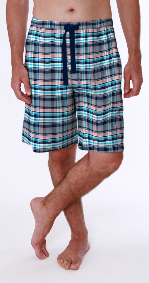 IZOD Mens Plaid Pajama Shorts