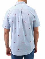 Chaps Mens Easy Care Poplin Short Sleeve Button Down Shirt