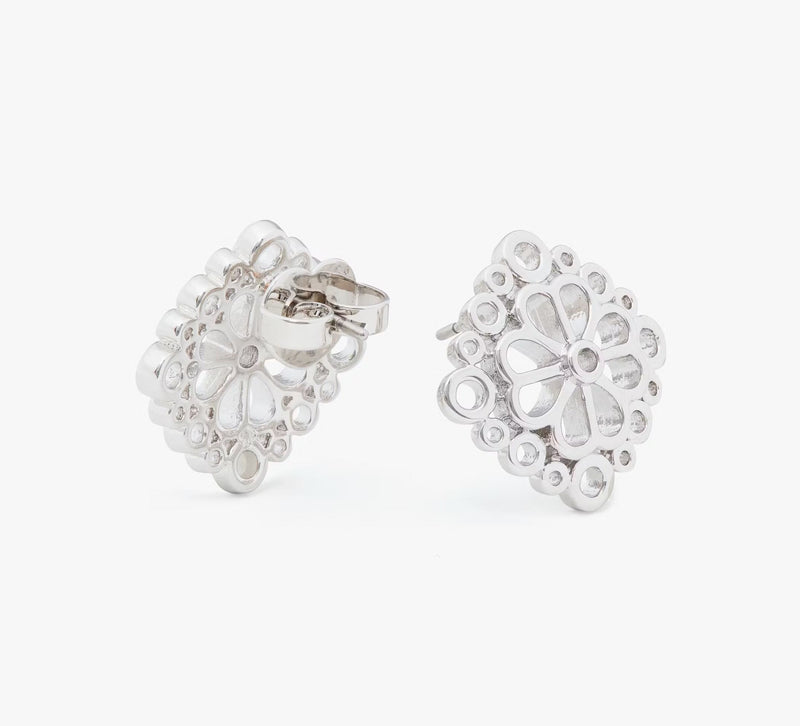 Kate Spade Spade Flower Lace Studs - Silver