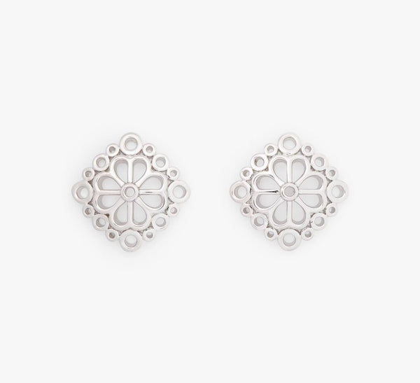 Kate Spade Spade Flower Lace Studs - Silver