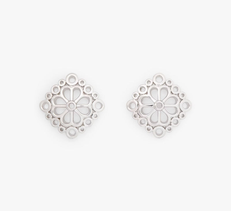 Kate Spade Spade Flower Lace Studs - Silver